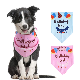  Wholesale Multiple Sizes Pet Washable Triangle Plaid Personalized Cotton Printed Customized Scarf Pet Dog Birthday Bandana Custom Logo Dog Bandana