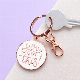  Metal Enamel Key Chain Round Circle Keyring Custom Motivational Keychain Key Ring Word Keychains