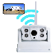 White Color WiFi Backup Rear View Camera Hitch with 9600mA Battery Powered Magnetic Base