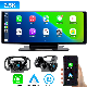  Dash Cam Rear View Mirror Monitor Wireless Carplay Android Auto DVR for Truck RV