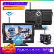  2CH Split Wireless Car Backup Touch Screen Monitor Camera Kit Parking Wireless Reverse Camera System for Bus Truck Forklift