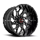  Matte Black and Candy Red Color 22*12 PCD 6*139.7 Spinning Design in China Machine Face 22 Inch Alloy Wheels