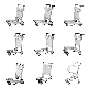 Aluminum 3 Wheels Airport Hand Luggage Trolley Cart (JT-SA02)