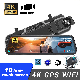  10 Inch Touch Screen Dash Cam Mirror HD Night Vision 4K WiFi GPS Dashcam Front and Rear Dual Camera Manual Car Camera Car DVR Dash Camera Car Black Box