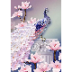  Beautiful Pink Peacock Standing Pink Flowers DIY Diamond Painting Living Room Decotation