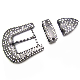  Wholesales Zinc Alloy Rhinestone Western 3 Pieces Buckle Sets Manufacturer