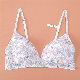  Women Floral Soft Wireless Poly Recycled Colorful Comfortable Casual Simple Light Breathable Bra
