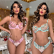  Lenceria Extreme Sex Dessous Lingerie Ladies Mesh Underwire Women′ S Underwear Brassier Floral Embroidered Bra Set Sexy Lingeries for Women