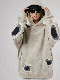  Applique Embroidery Unisex Vintage Street Wear Fleece Hoodie