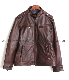  China Factory Mens Leather Coat Black Motorcycle Genuine Leather Jackets