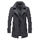  New Design Custom Men′s Wool Coat Casual Woolen Long Fashion Winter Man Wool Trench Overcoat