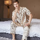  Wholesale Customs Style Plain Dyed Color Digital Print 100%Mulberry Silk 16mm 19mm 22mm Upscale Men Silk Nightgown Soft Silk Pajama Set Home Product