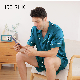  100% Pure Mulberry Silk 25mm Solid Color Sleepwear Silk Pajamas for Men