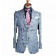  High Quality Plaid Slim Fit 100% Wool Woven Men′ S Suit