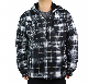 Wholesale Plain Man Blanket Cotton Zipper and Sweat Jacket Windproof Fashion Plaid 100% Organic Cotton Fleece Men Leisure Clothing Sustainable Hoodie manufacturer