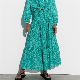  Ladies Clothes Rayon Printed Smocking Waist Band Women Girl Fashion Woven Maxi Skirt