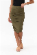  Soft and Stretchy Khaki Bamboo Skirt