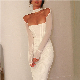  SJ-DL1012 Whoelsale new arrivals collection simple loose fashion solid ladies mesh see through sexy dress