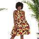  Ready to Ship African 100% Cotton Sleeveless Fashion Sexy Summer Ladies Dress