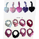  Children Winter Warm Heart Earmuff with Sequins on Band