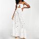  Ladies Lace Sleeveless Beach Long Dress Fashion Summer White Sling Dress