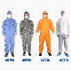 Asbestos Resistance Protective Overalls Blue SMS 50GSM Disposable Jumpsuits