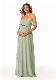  Simple Long off The Shoulder Chiffon Maternity Bridesmaid Dresses