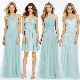 Blue Prom Evening Gowns Pleated Chiffon A-Line Bridesmaid Dresses Z5089