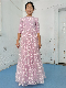  Pink Prom Dresses Flower Girl Dress Short Sleeves Lace Junior Bridesmaid Dresses F22928