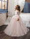 Long-Sleeved Girl Dress Dress Puff Princess Dress Three-Dimensional Butterfly