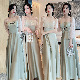 Yb02 2024 New Summer Sister Group Slim Satin Evening Dress Bridesmaid Dress