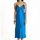  Wholesale Silk Clothing China Women Adjustable Straps 100% Silk Maxi Backless Dress