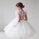  Beautiful Girls Puffy Performance Dress White Ball Gown Latest Children Dress Designs