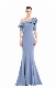  Asymmetrical Neckline Single off Shoulder Short Sleeve Mother of The Bride Dresses
