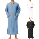  Middle East Oman Toga Men Polyester V Neck Arabian Islamic Muslim Robe