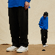  New Style Basic Copper Ammonia Composite Fleece Loose Straight Casual Pants/Trousers for Men and Women