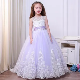 Long Trailing Lace Puff Princess Dress Temperament Flower Girl Dress