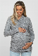  Heather Grey Soft Heathered Draped Wrap Maternity/Nursing Top