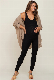  Black Fashion Bodycon Maternity Jumpsuit