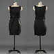  Junior Girls Straight Sleeveless Black Satin Short Homecoming Dresses E117