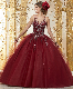  Blue Red Quinceanera Dresses V-Neckline Bridal Ball Gowns M89223