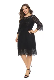 Big Black Lace and Knee Party Dress Dinner