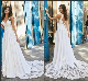 Sleeveless Bridal Gowns Lace Chiffon Custom Wedding Dresses Z9030
