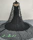  23022b+Veil Black Wedding Dress with Back Corset Dresses with Lace with Sequins Bridal Gown of Mermaid Dress Directly Supplied by Manufacturer Bridal