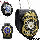  China Sedex BSCI Certified Factory Custom Logo Design Metal Crafts Awards Badge Leather Card Holder Security Military Police Lapel Pin Badge