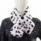  High Quality Custom Design Female Faux Fur Collar Fashion Plaid Knitted Winter Warm Cross Neck Warmer Scarves for Women