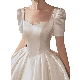 Satin Main Wedding Dress New Bridal Trailing French Retro Wedding Dress