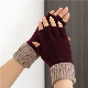  Sustainable Wool Cashmere Knit Fingerless Mitten Gloves