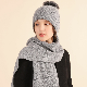 Custom Women Wool Knitted Warm Hat Scarf Glove Three Sets Winter Windproof