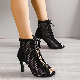  Cross Strap Sexy High Heel Sandals Shoes Pumps Lace-up Peep Toe Sandals